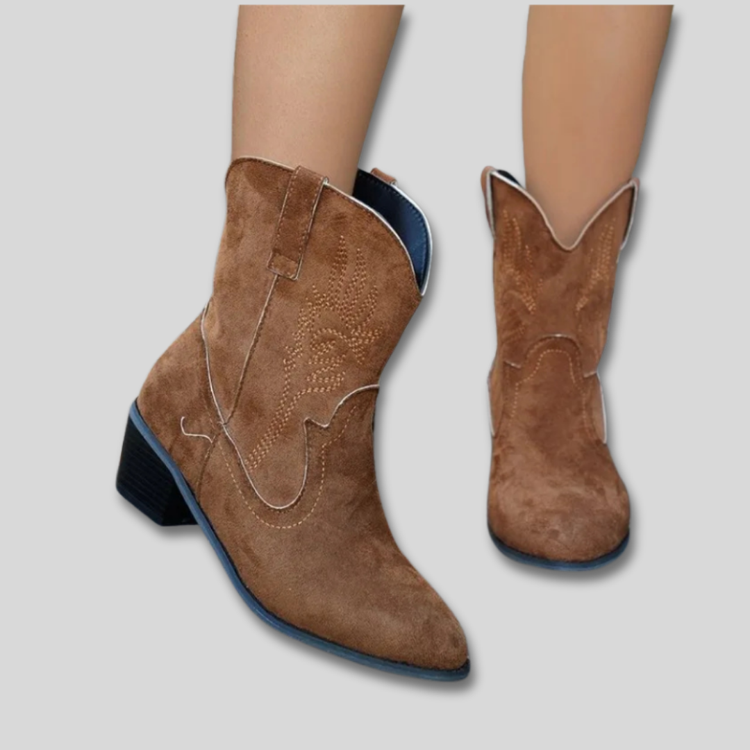 Zephira - Embroidered Cowboy Boots