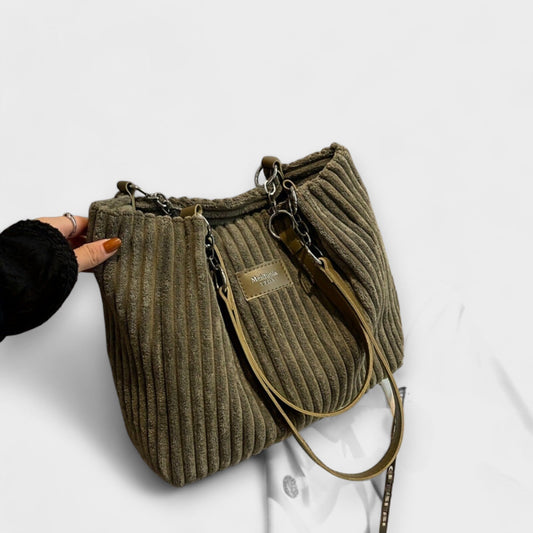 Aurora - Soft Cord Shoulder Bag