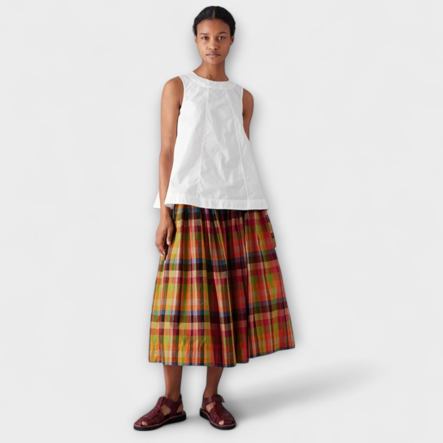 Emilia - Striped Pleated Skirt