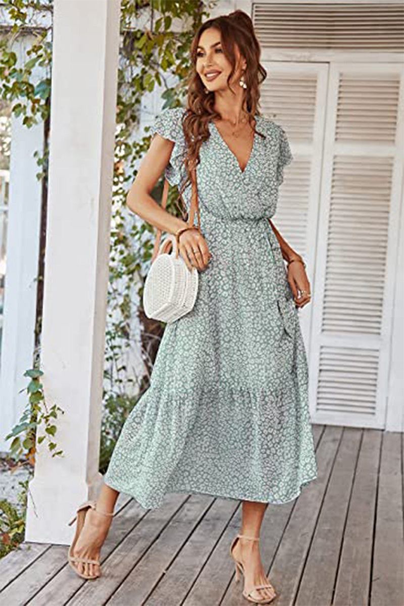 Elegant Blossoms Boho Maxi Dress
