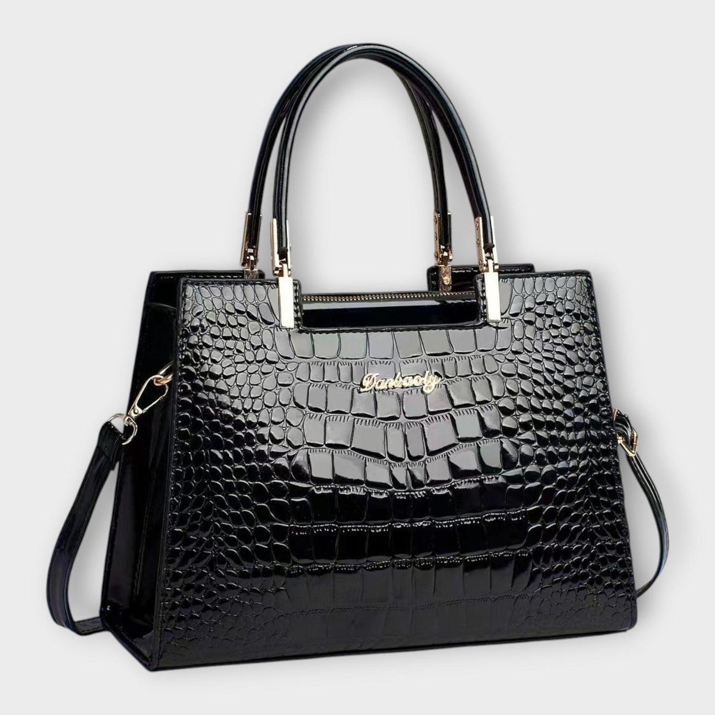 Aurora - Shiny Crocodile Pattern Handbag
