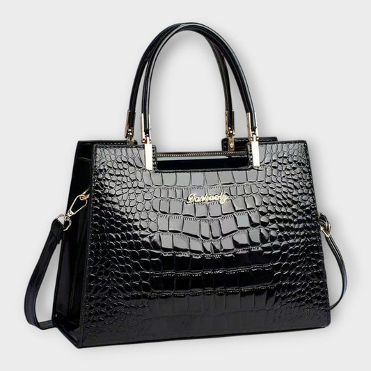 Aurora - Shiny Crocodile Pattern Handbag