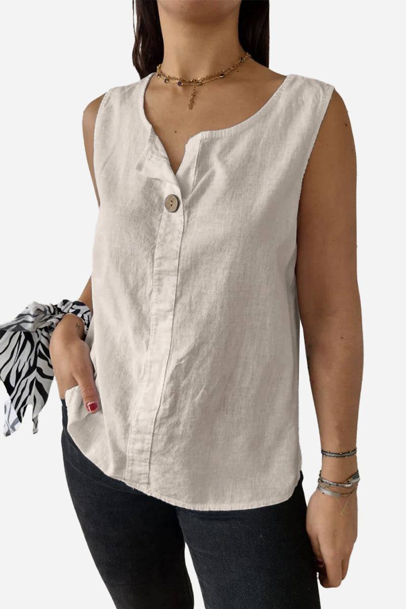 100% Pure Linen Cool Comfort Vest