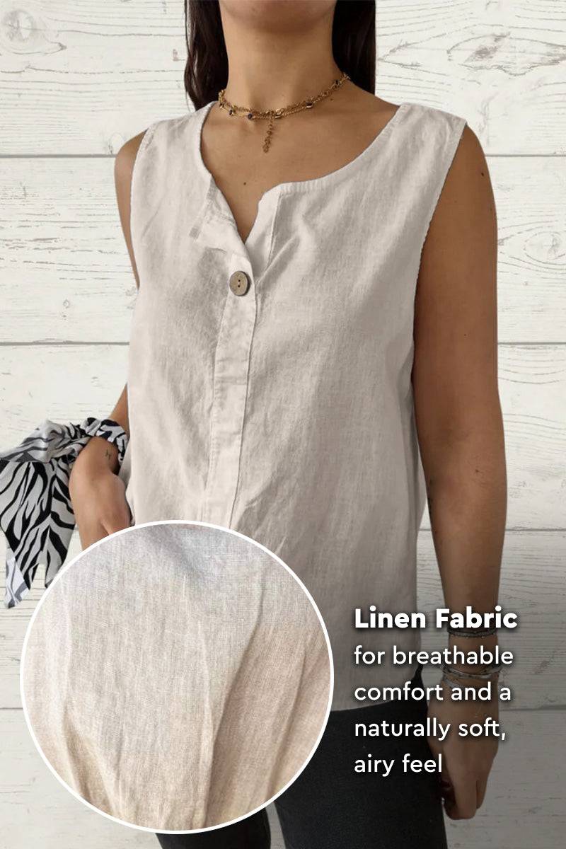 100% Pure Linen Cool Comfort Vest