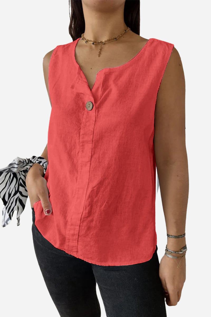 100% Pure Linen Cool Comfort Vest