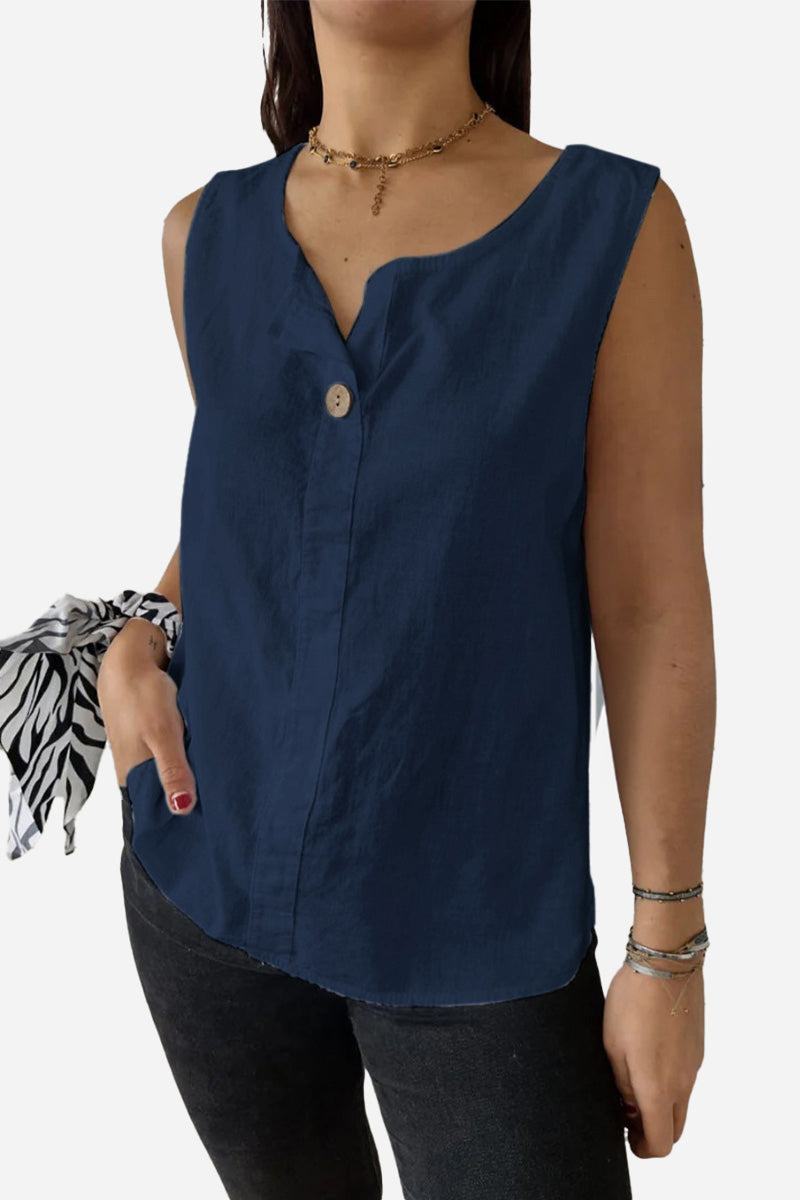 100% Pure Linen Cool Comfort Vest