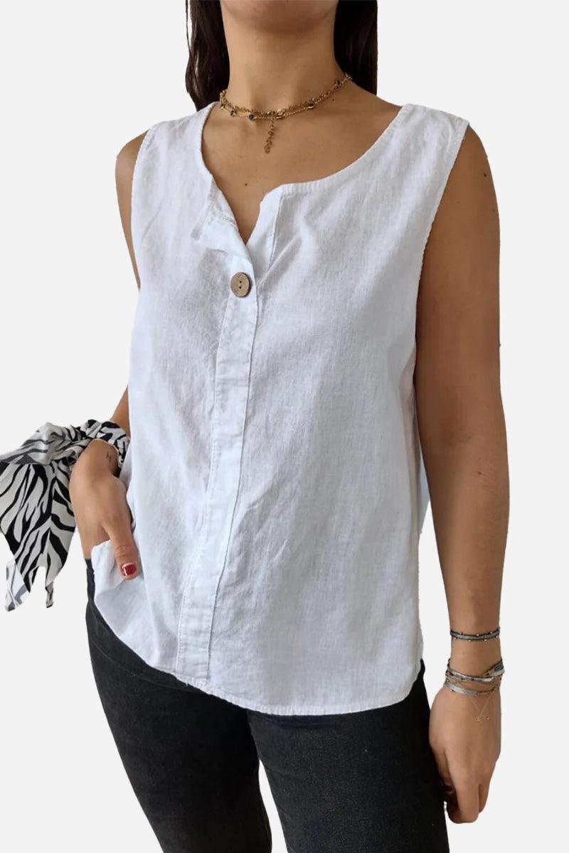100% Pure Linen Cool Comfort Vest
