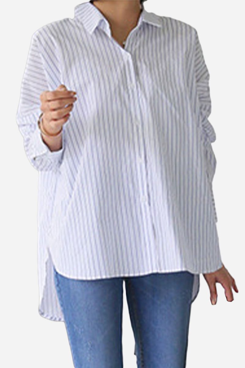 100% Cotton Oversized Striped Shirt