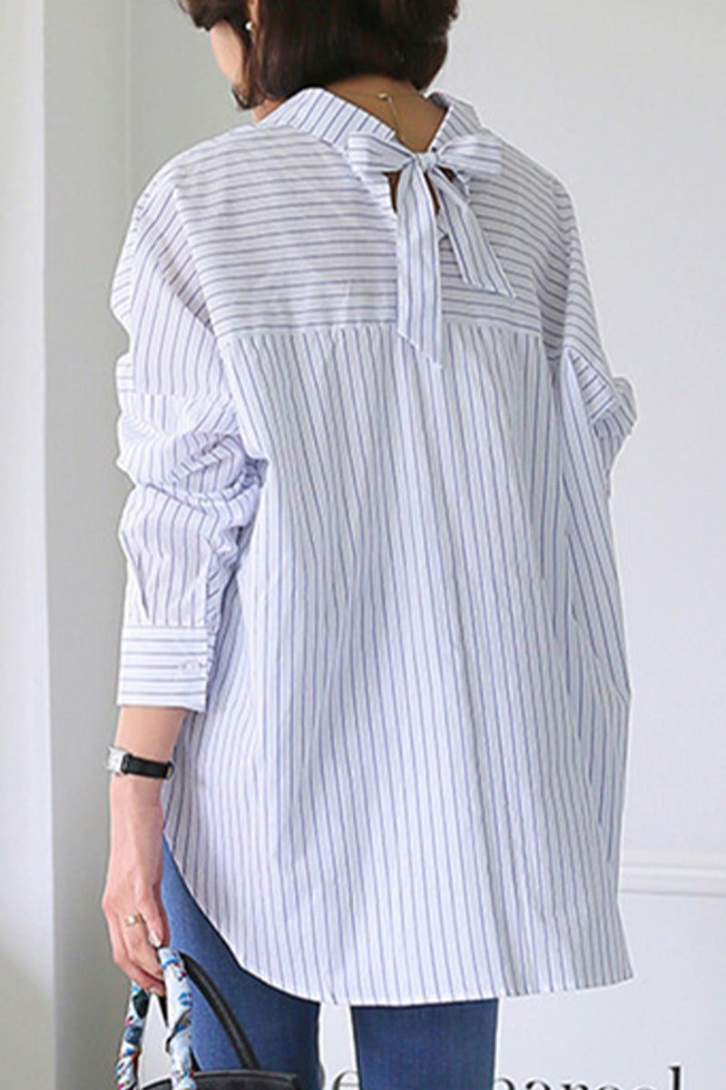 100% Cotton Oversized Striped Shirt