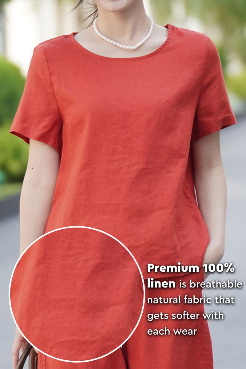 100% Pure Linen Breathable Classic Shirt