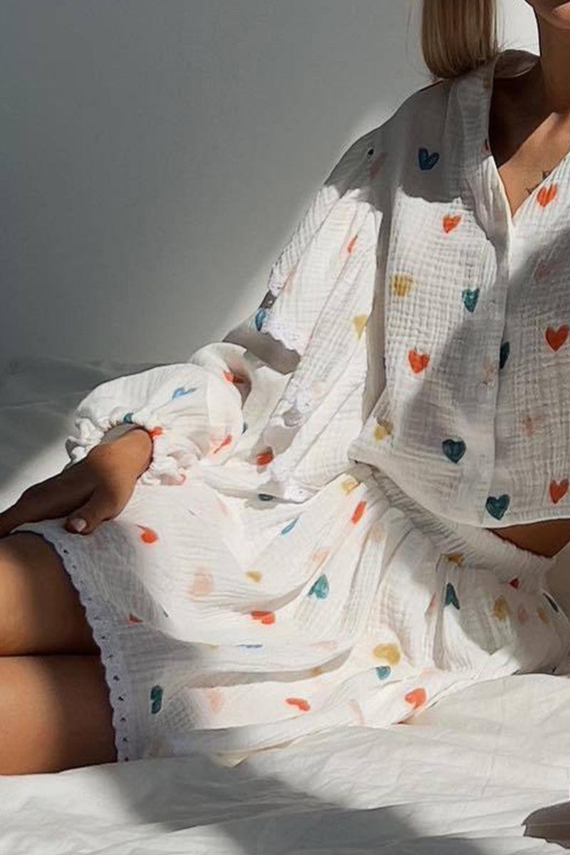 Sweet Countryside 100% Cotton Ruffled Two-Piece Set