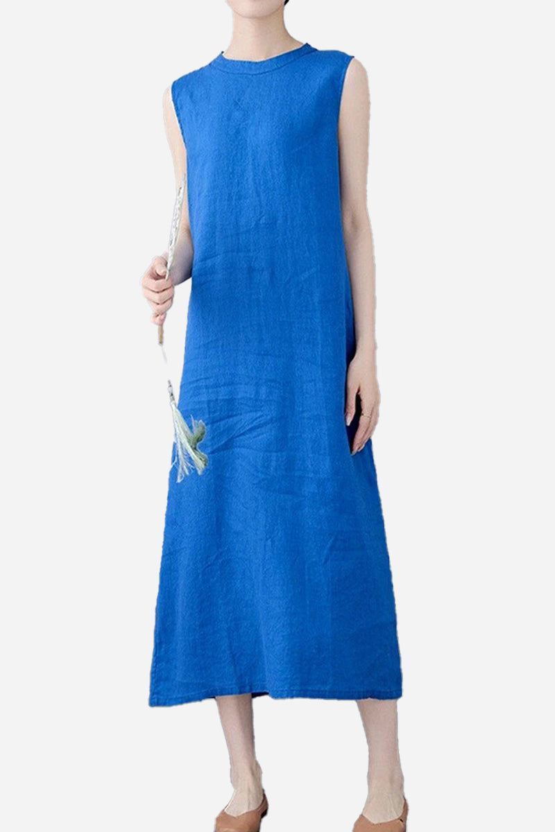 Sunrise Market 100% Linen Midi Dress