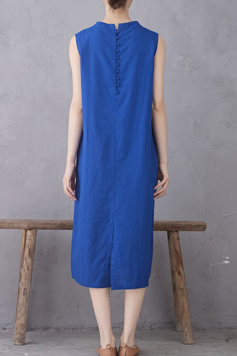 Sunrise Market 100% Linen Midi Dress