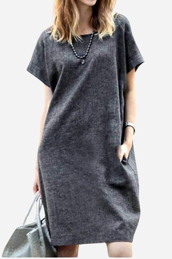 Short Sleeve Shift Dress