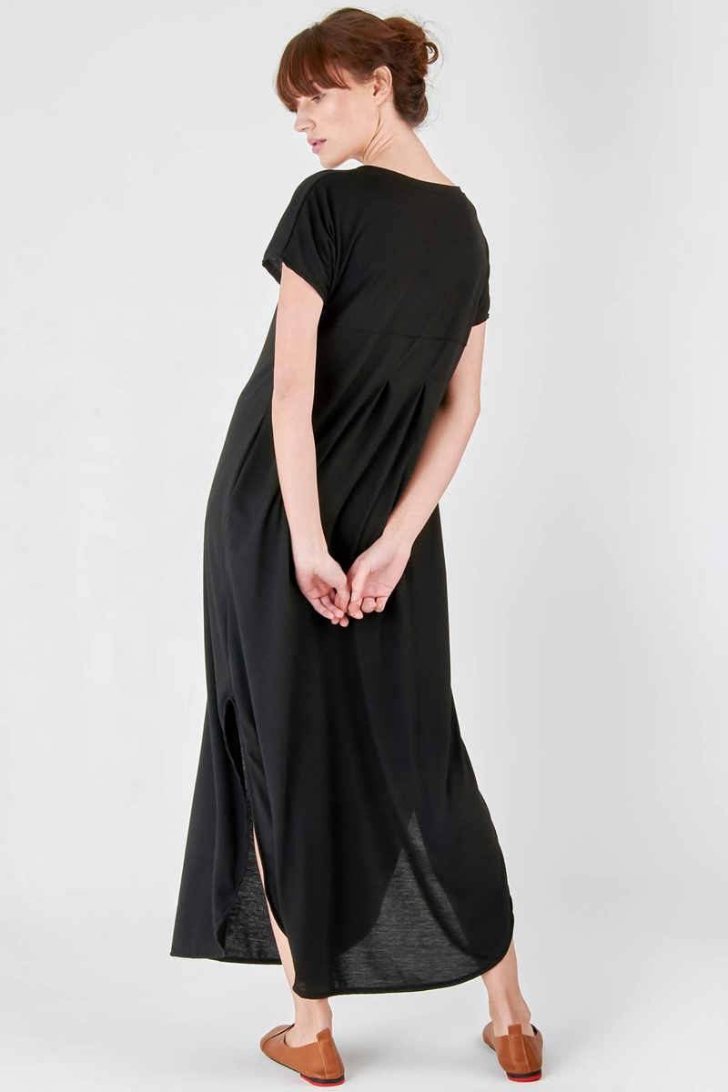 Side Slit Maxi Dress with Pockets