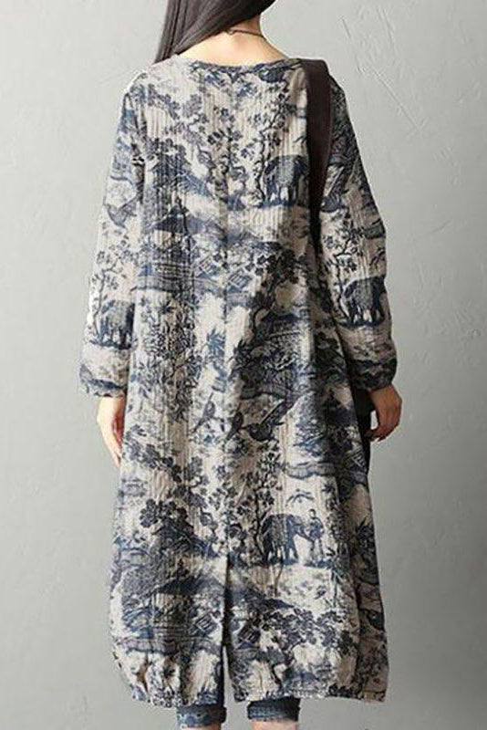 Japanese Porcelain Print Dress