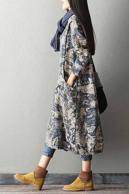 Japanese Porcelain Print Dress