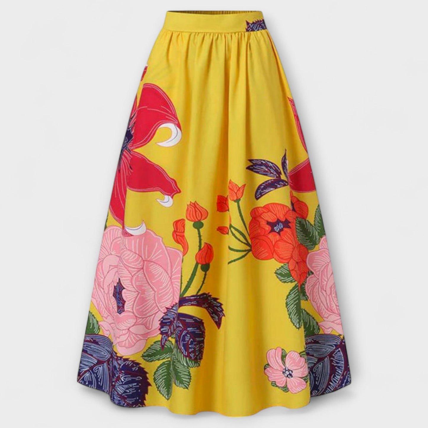 Ysolda - High-Waisted Floral Skirt