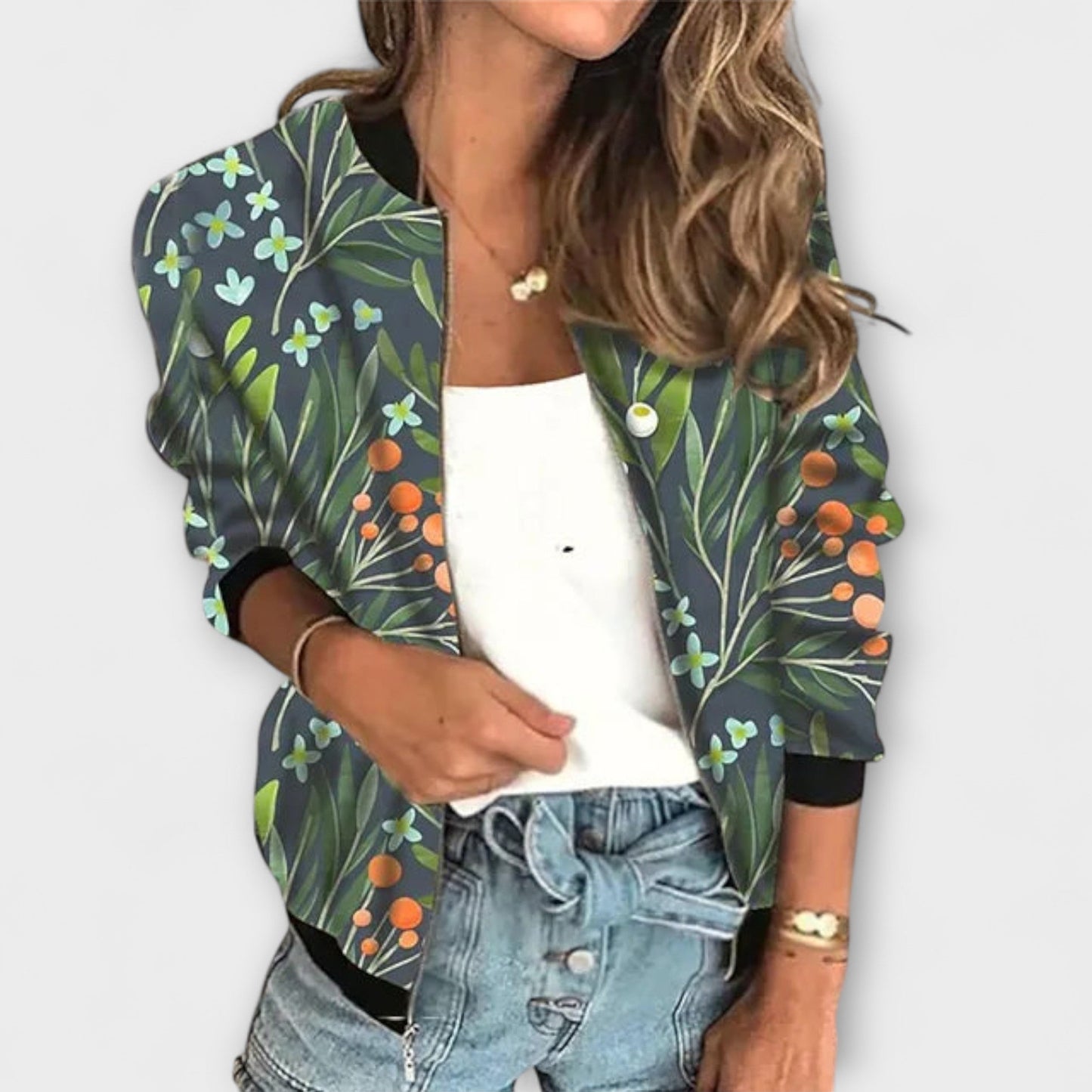 Linde - Printed Zipper Jacket