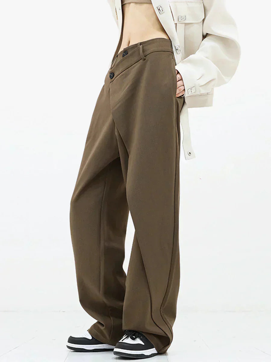 Leja - Layered Button Pants
