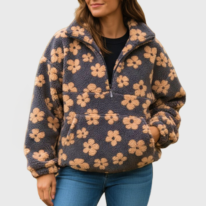 Sandra - Boho-Inspired Sherpa Sweater