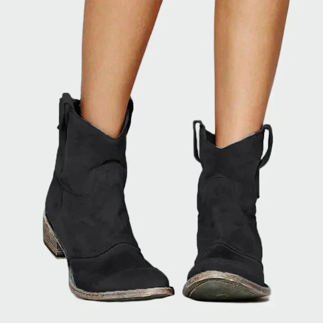 Retro Cowboy Ankle Boots