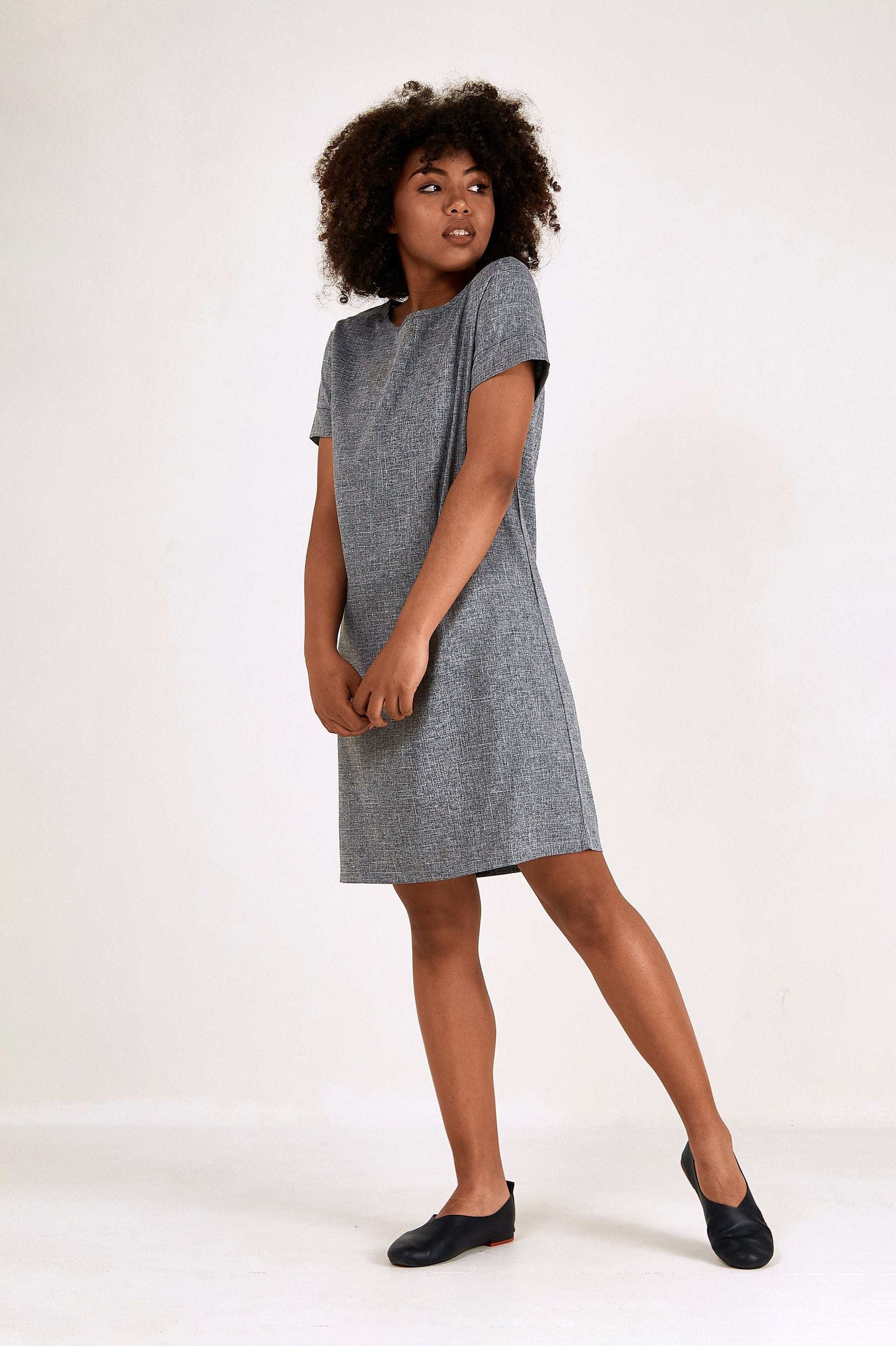 Short Sleeve Shift Dress