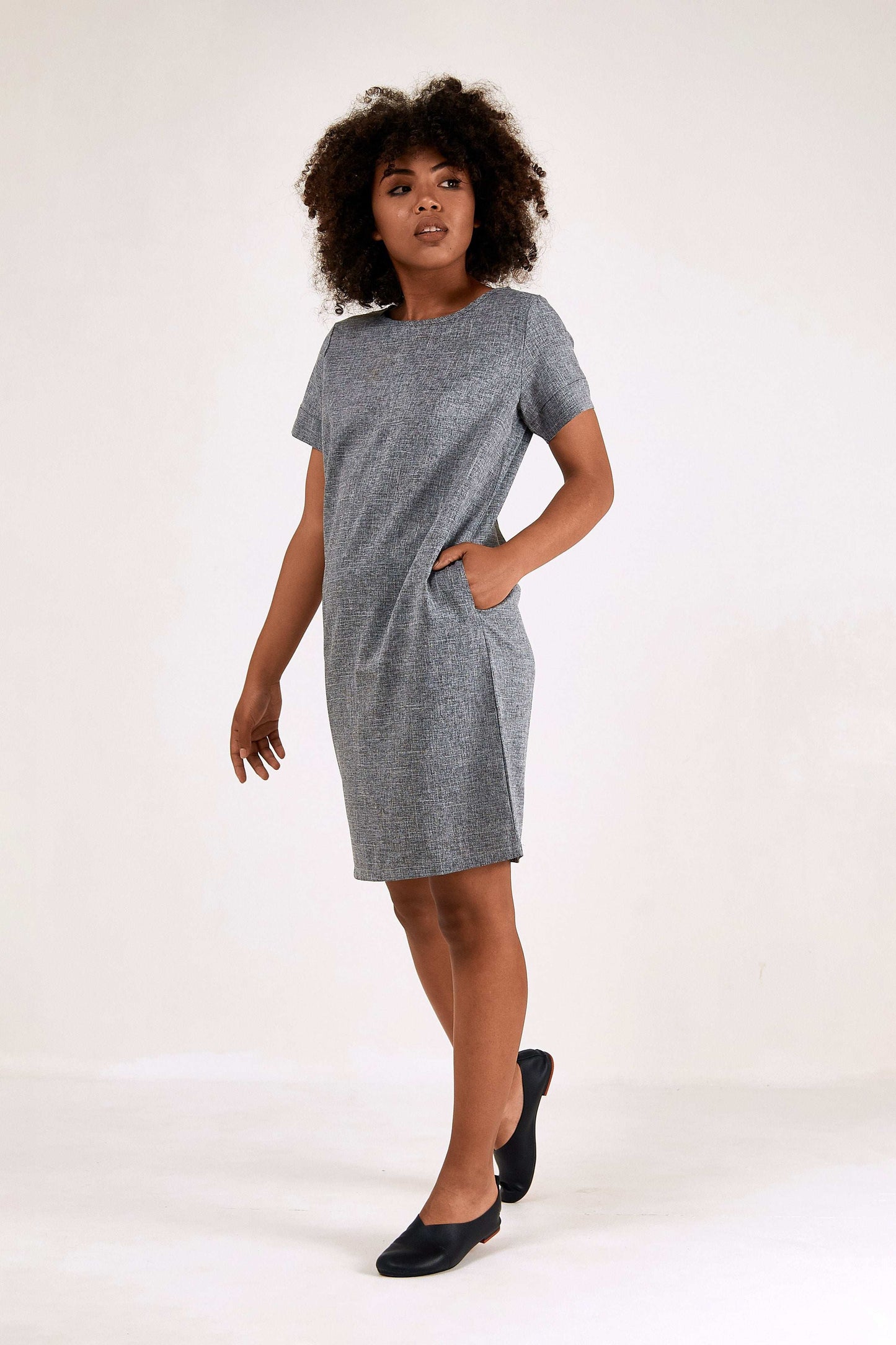 Short Sleeve Shift Dress