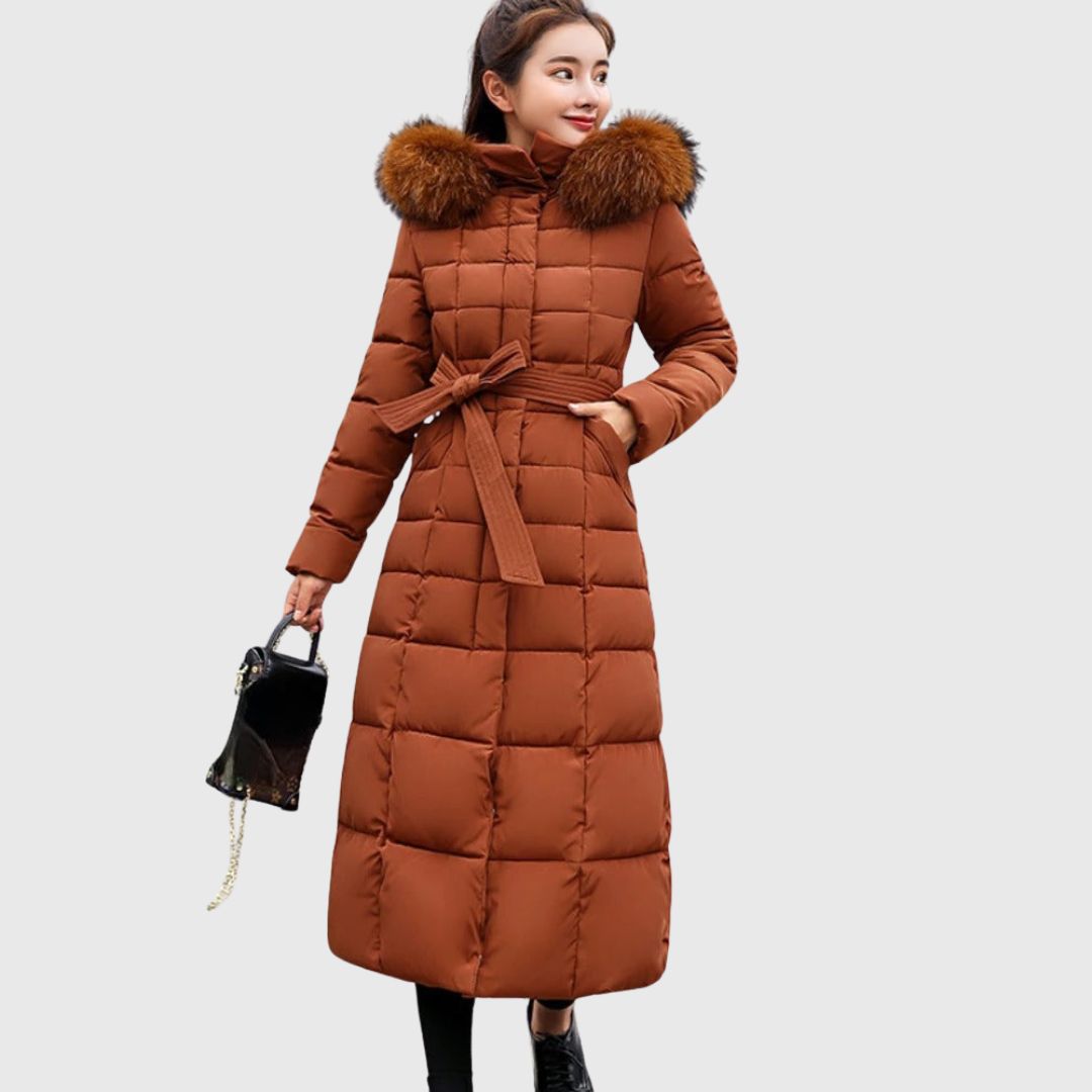 Grace - Belted Long Puffer Coat