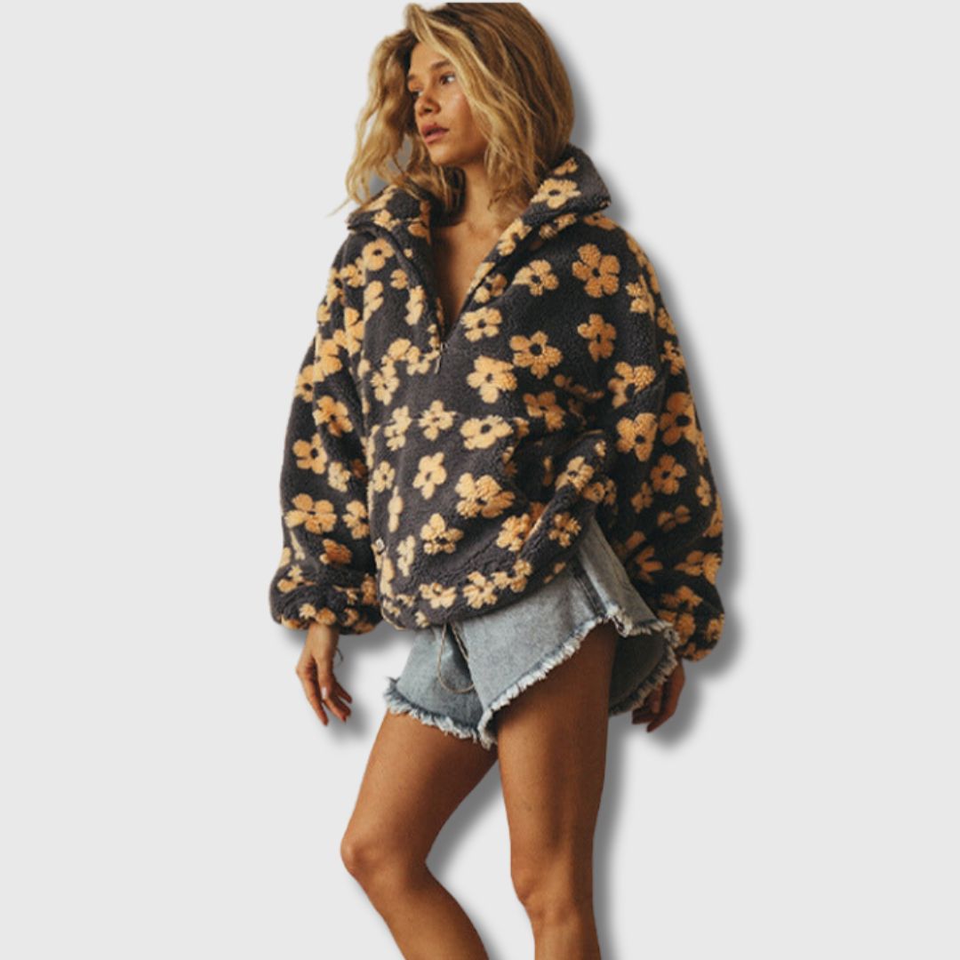 Sandra - Boho-Inspired Sherpa Sweater