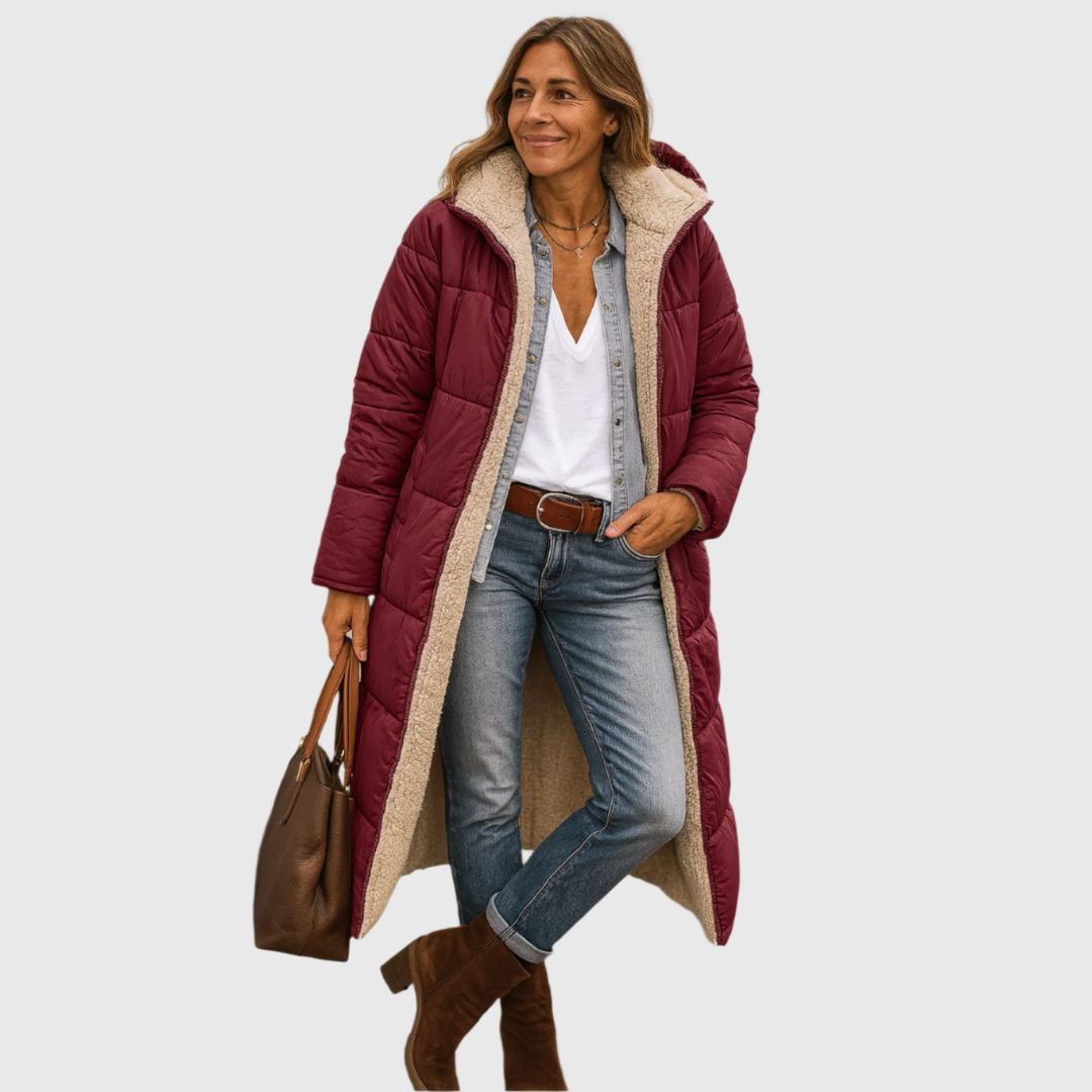 Paige - Long Hooded Quilted Coat