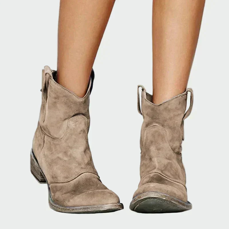Retro Cowboy Ankle Boots