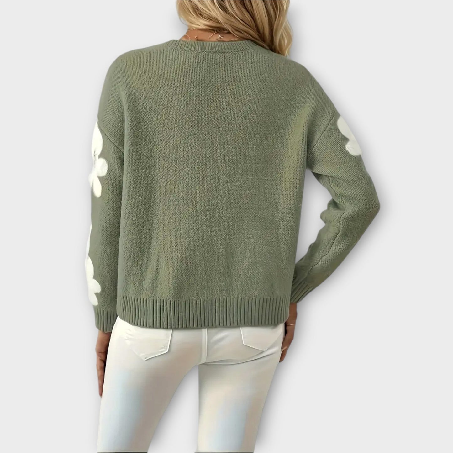Aurora - Soft Knit Floral Sweater
