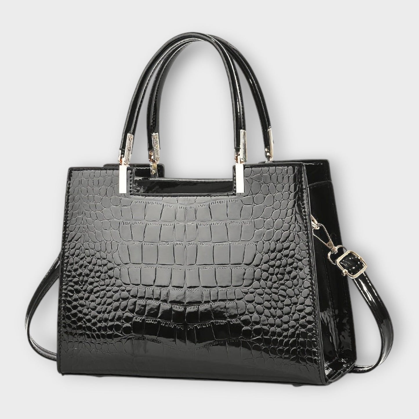 Aurora - Shiny Crocodile Pattern Handbag
