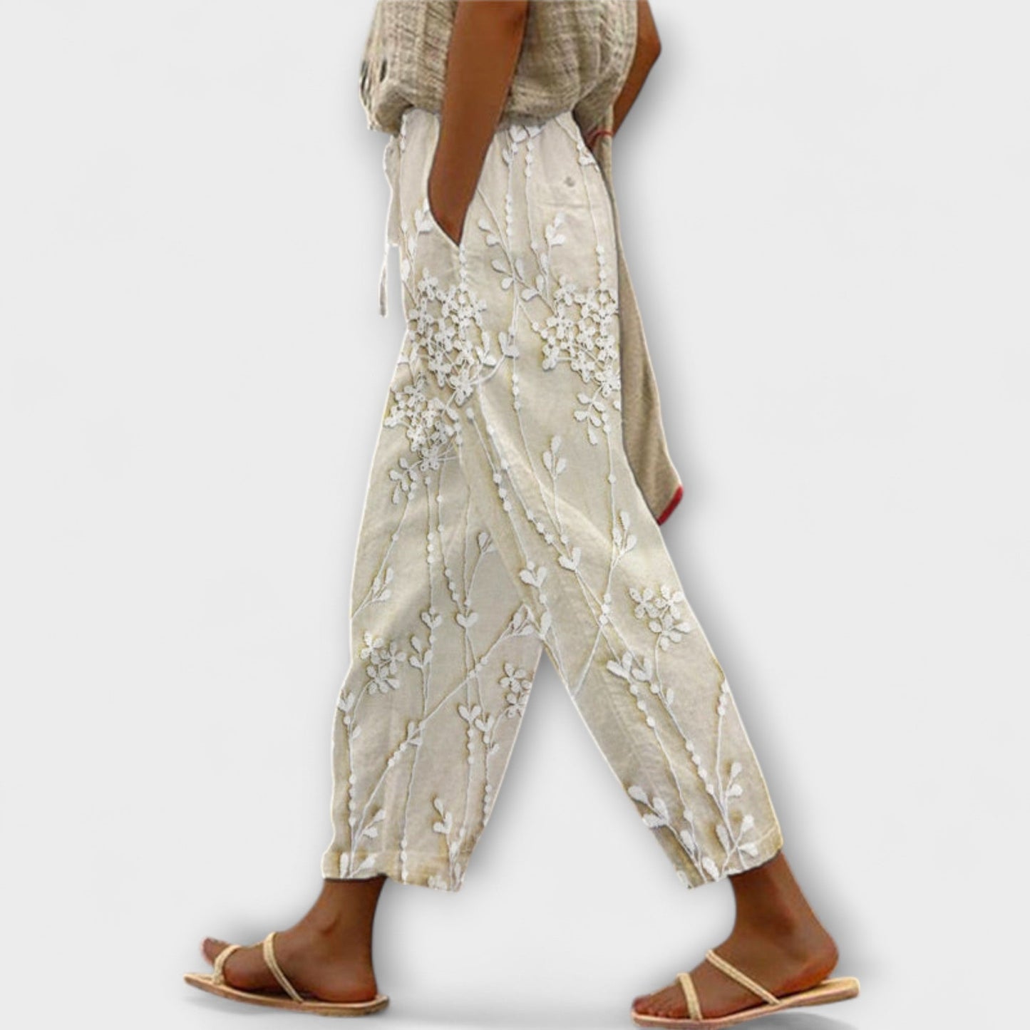 Zoey - Grape Leaf Pattern Pants