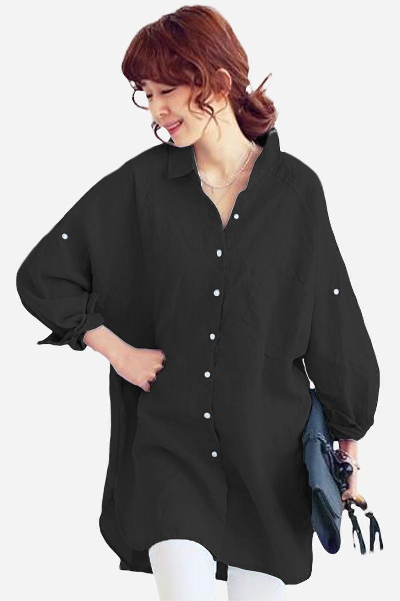 Oversized 100% Cotton Linen Shirt