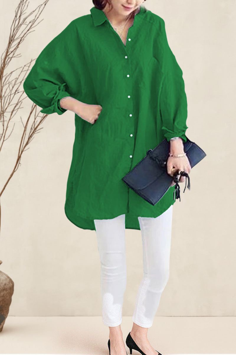 Oversized 100% Cotton Linen Shirt