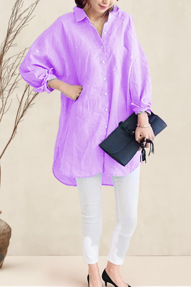 Oversized 100% Cotton Linen Shirt