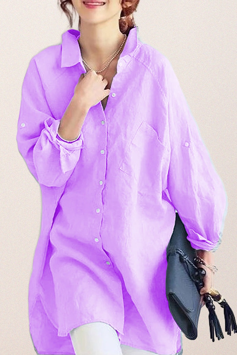 Oversized 100% Cotton Linen Shirt