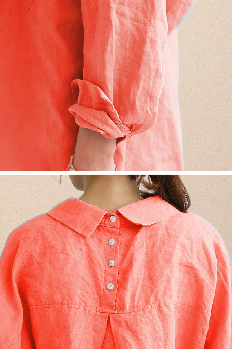 Oversized 100% Cotton Linen Shirt