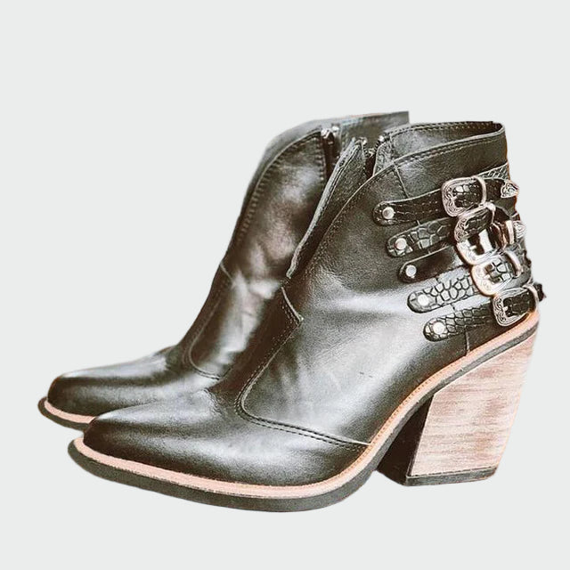 Eloise - Retro Heel Boots